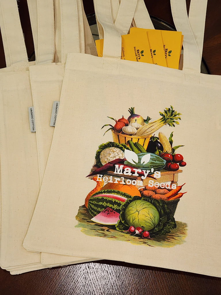 Mary's Heirloom Seeds "Veggie Basket" Organic Cotton Tote