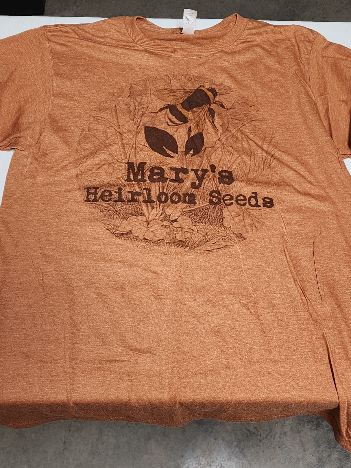 Mary's Heirloom Seeds Shirt "Bee"- "Rust"