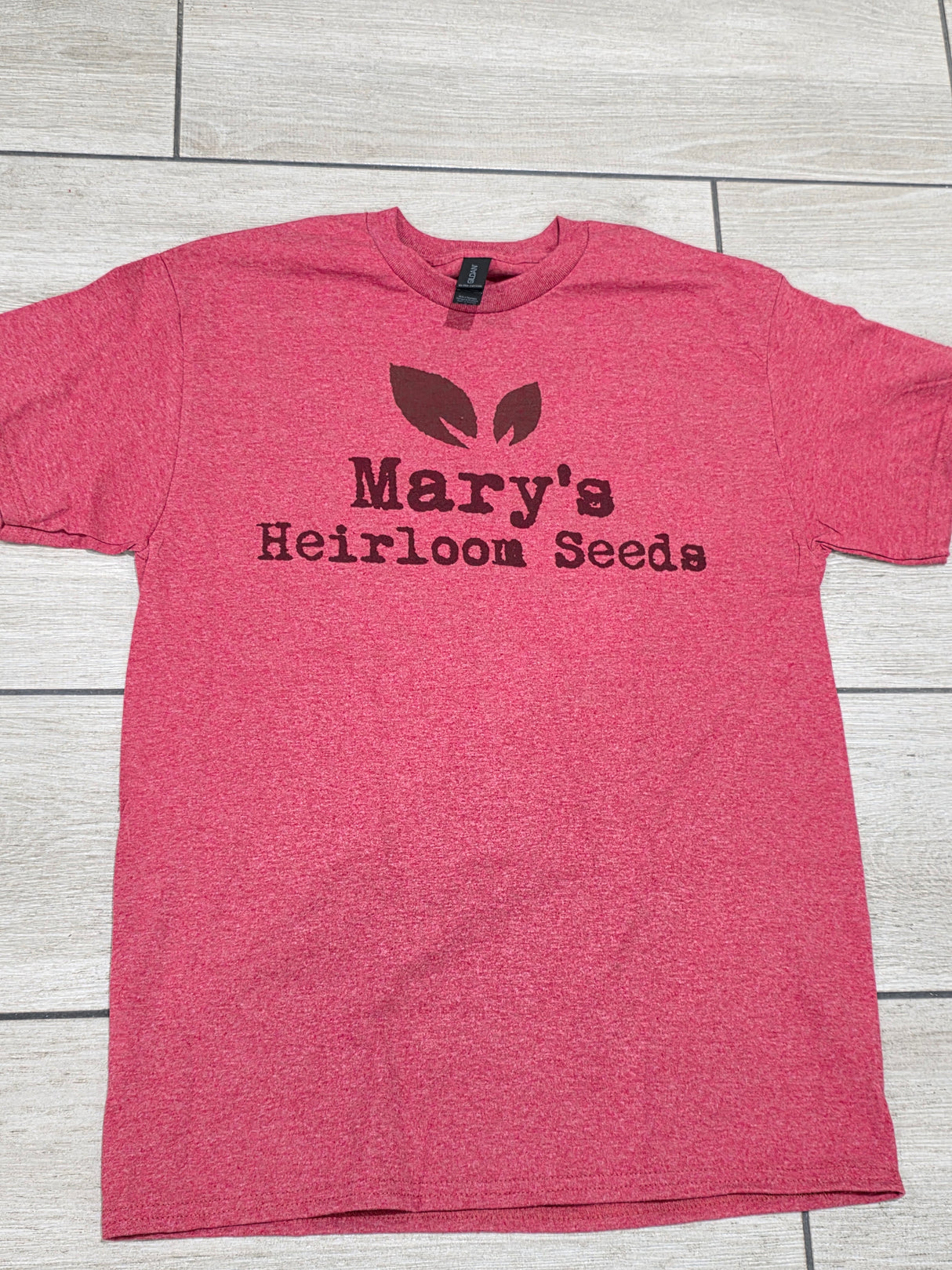 Mary's Heirloom Seeds Shirt - "Cardinal" red