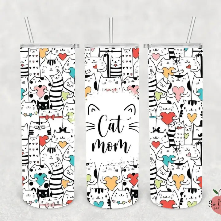 "Cat Mom" Tumbler
