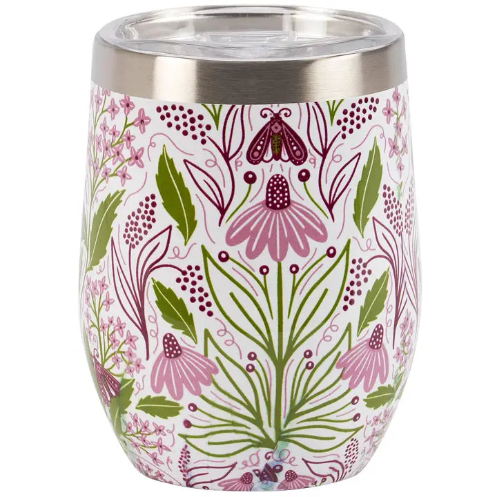 Purple Floral Coffee/Wine Tumbler