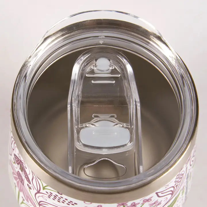 Purple Floral Coffee/Wine Tumbler