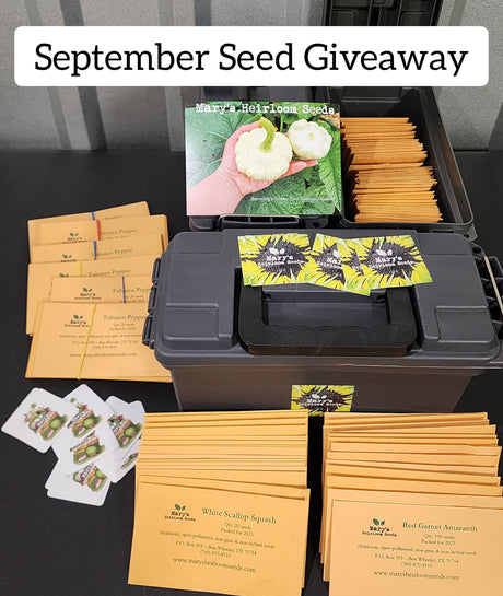 September 2023 Mary's Heirloom Seeds Giveaway