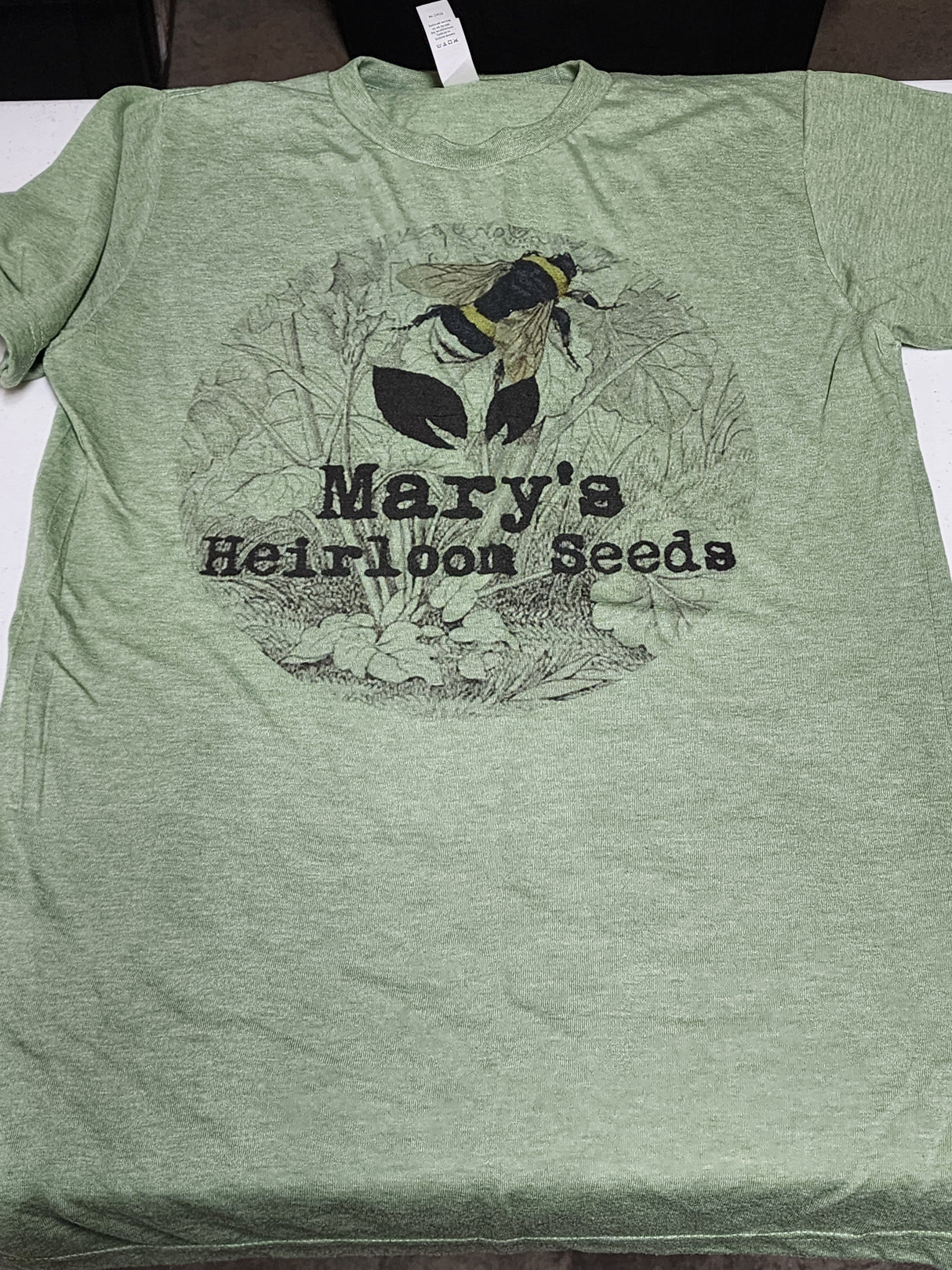 Mary's Heirloom Seeds Shirt  "Bee"- "Sage"