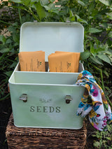 Green Thumb Tin Seed Storage Box