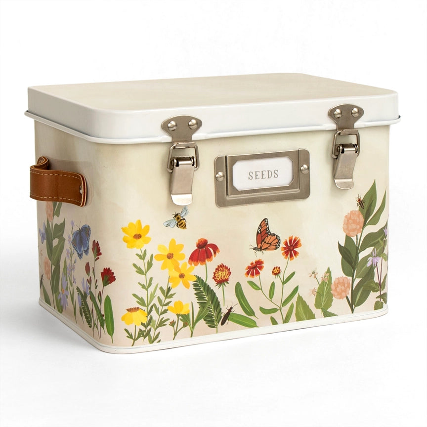 Wildflowers Tin Seed Storage Box