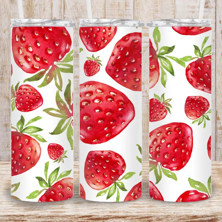 Strawberries 20oz Stainless Steel Tumbler