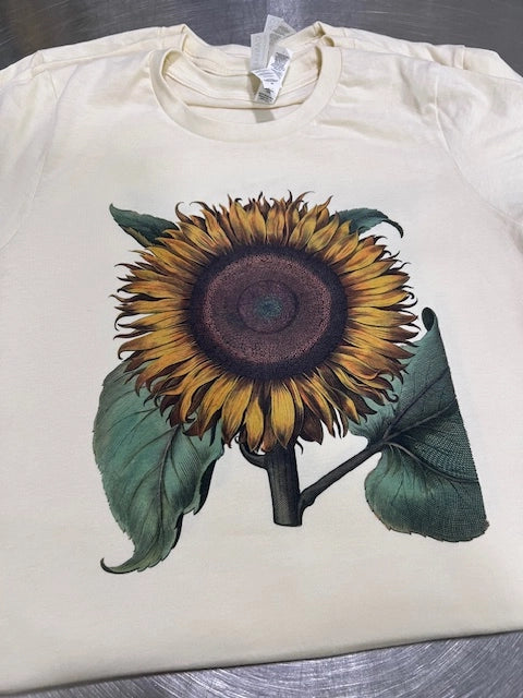 Vintage Sunflower T-Shirt - Cream