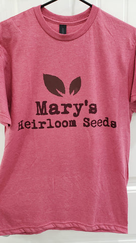 Mary's Heirloom Seeds Shirt - "Cardinal" red