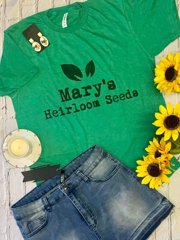 Mary's Heirloom Seeds Shirt - Kelly Green